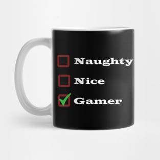 Merry Gamer Christmas - Naughty Nice Gaming Christmas List Mug